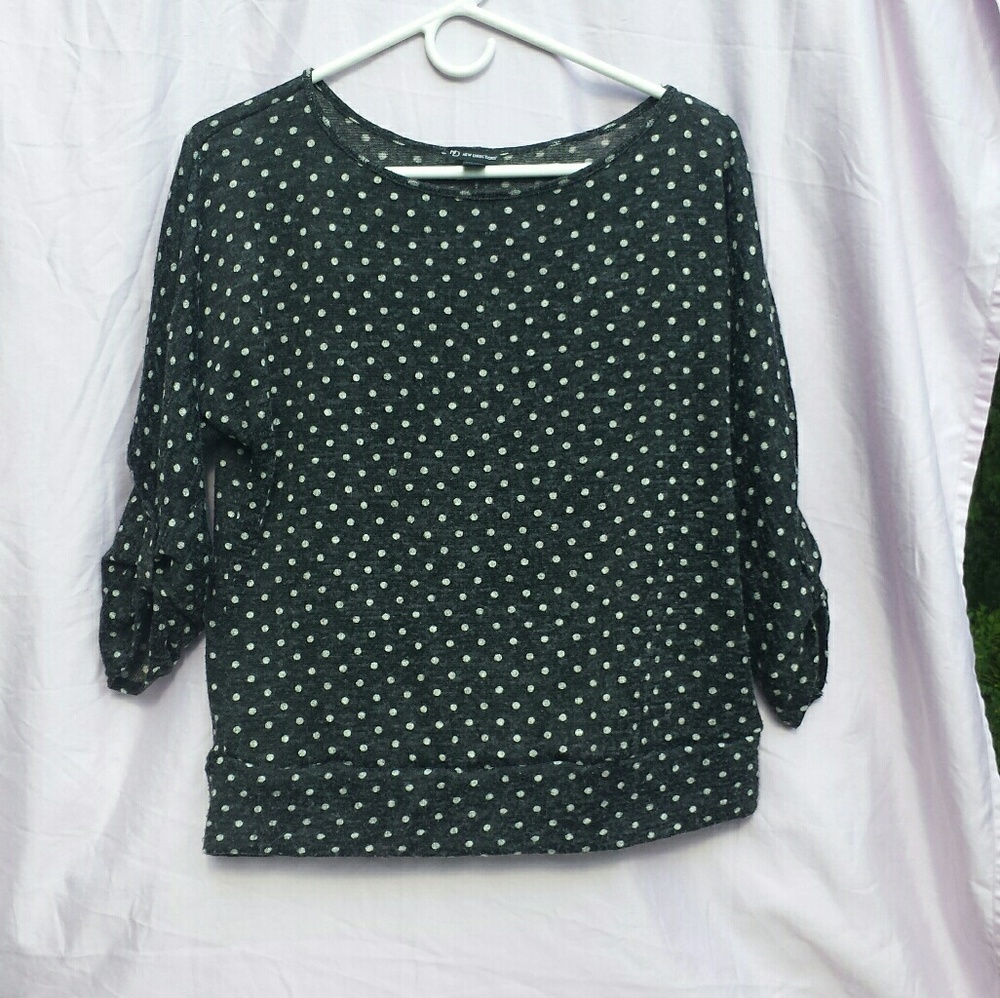 Grey polka dot sweater